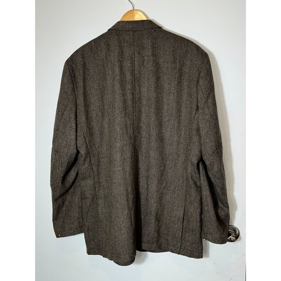 NWT Joseph Abboud Mens Heritage Blazer 3XLT Brown Herringbone Wool - Picture 4 of 7